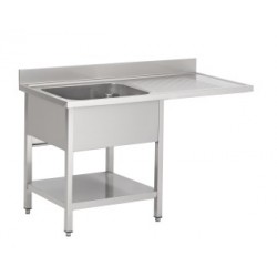 Plonge inox 1 bac + 1 égouttoir droite OU gauche FABRINOX