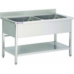 Plonge inox 2 bacs + 2 égouttoirs FABRINOX